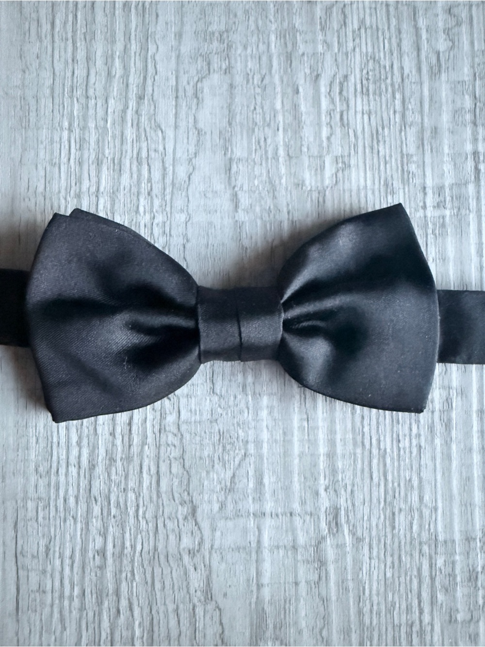 John Varvatos Black Satin Bow Tie -Adjustable